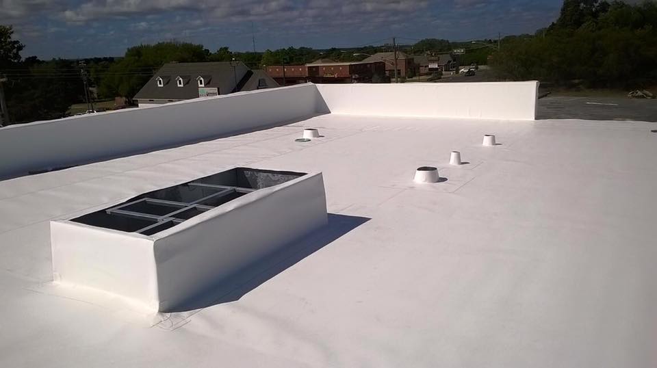Completed TPO roof in Fort Worth TX