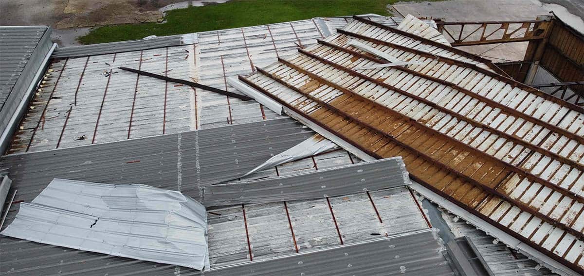 fort worth texas roof damage to warehouse